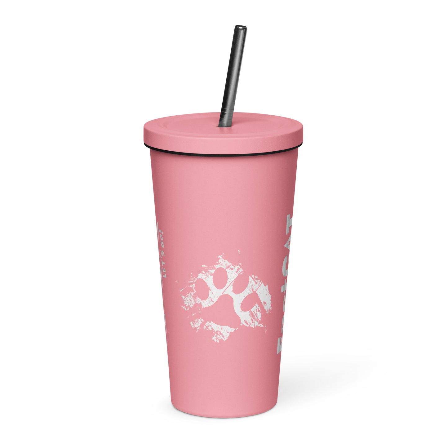 FAST CAT Insulated tumbler with a straw