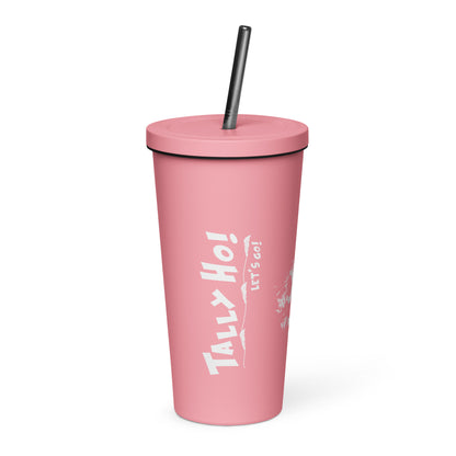 FAST CAT Insulated tumbler with a straw