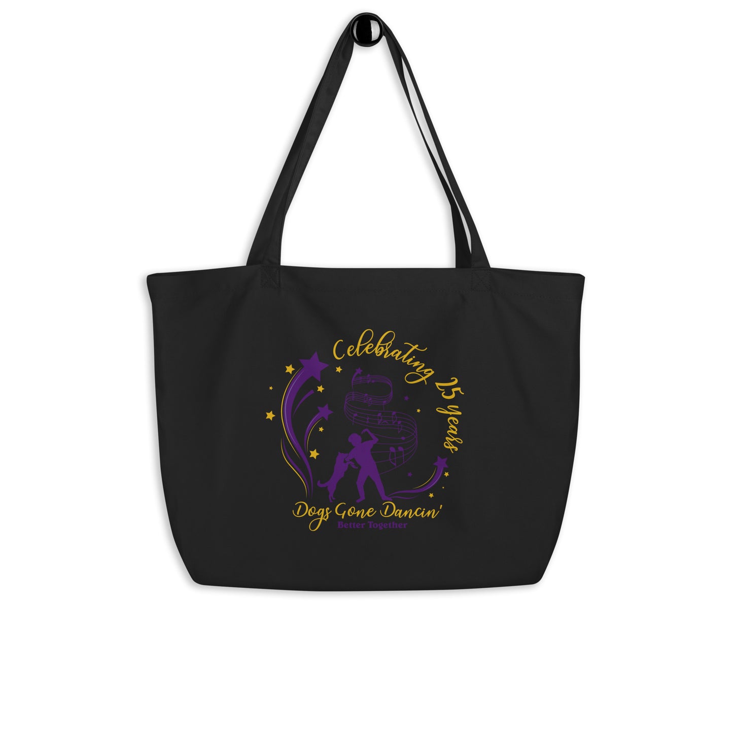 Dogs Gone Dancin' Large organic tote bag