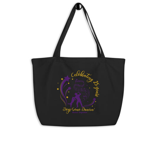 Dogs Gone Dancin' Large organic tote bag