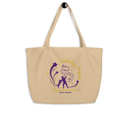 Dogs Gone Dancin' Large organic tote bag