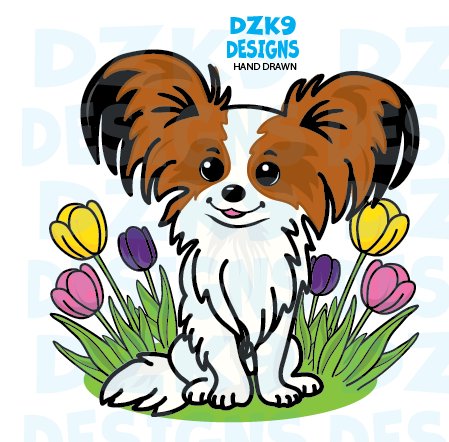 SPRING PAPILLON Cute  Dog Cartoons!