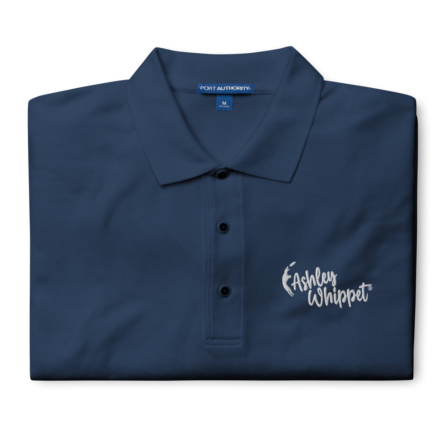 ASHLEY WHIPPET Embroidered Men's Premium Polo