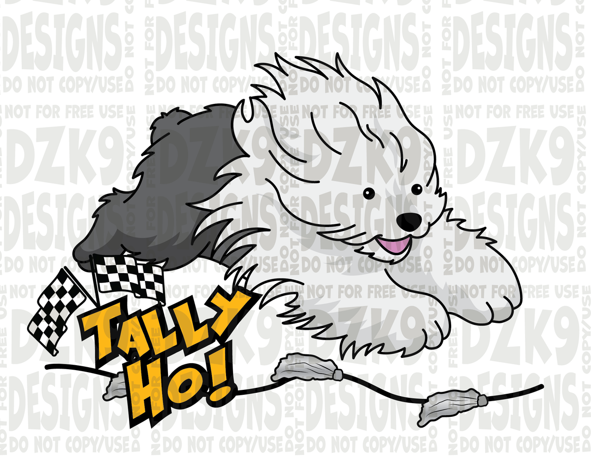 Sheepdog TALLY HO  Cartoon  T-Shirts & More!