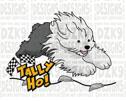 Sheepdog TALLY HO  Cartoon  T-Shirts & More!