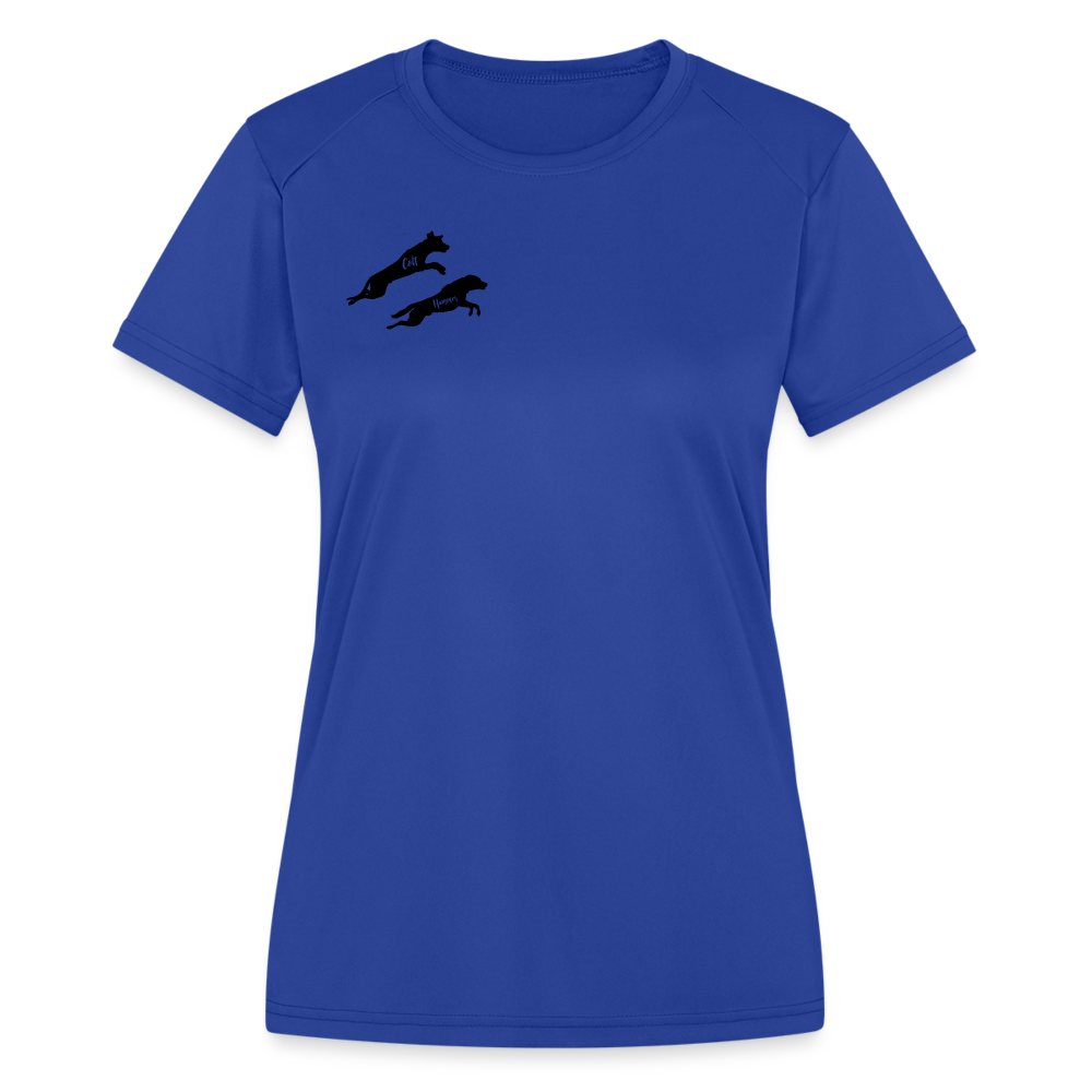 DUCKS DOCKS Women's Moisture Wicking Performance T-Shirt - royal blue