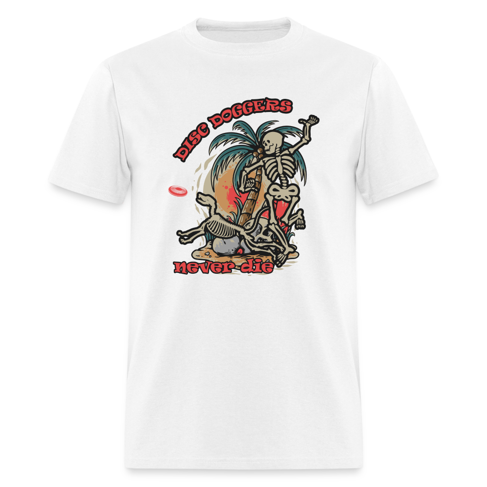 DISC DOGGERRS NEVER DIE Unisex Classic T-Shirt - white