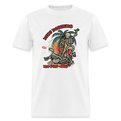 DISC DOGGERRS NEVER DIE Unisex Classic T-Shirt - white