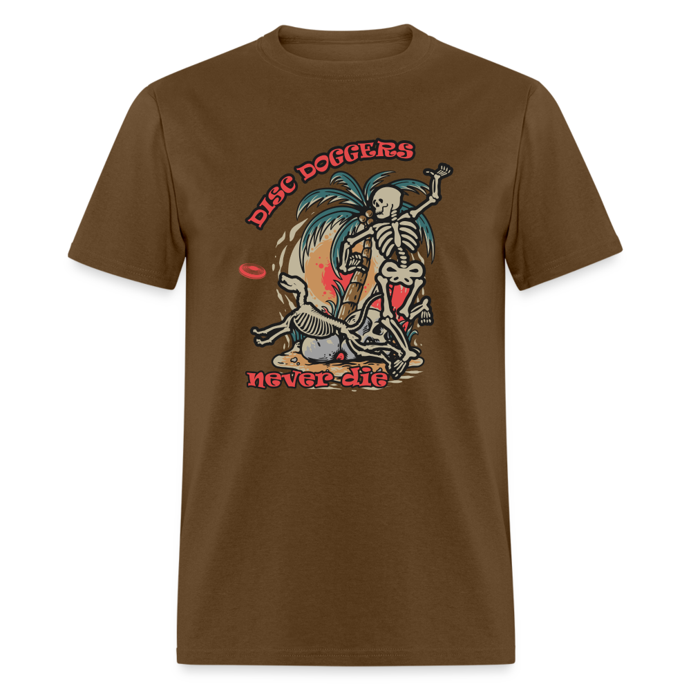 DISC DOGGERRS NEVER DIE Unisex Classic T-Shirt - brown