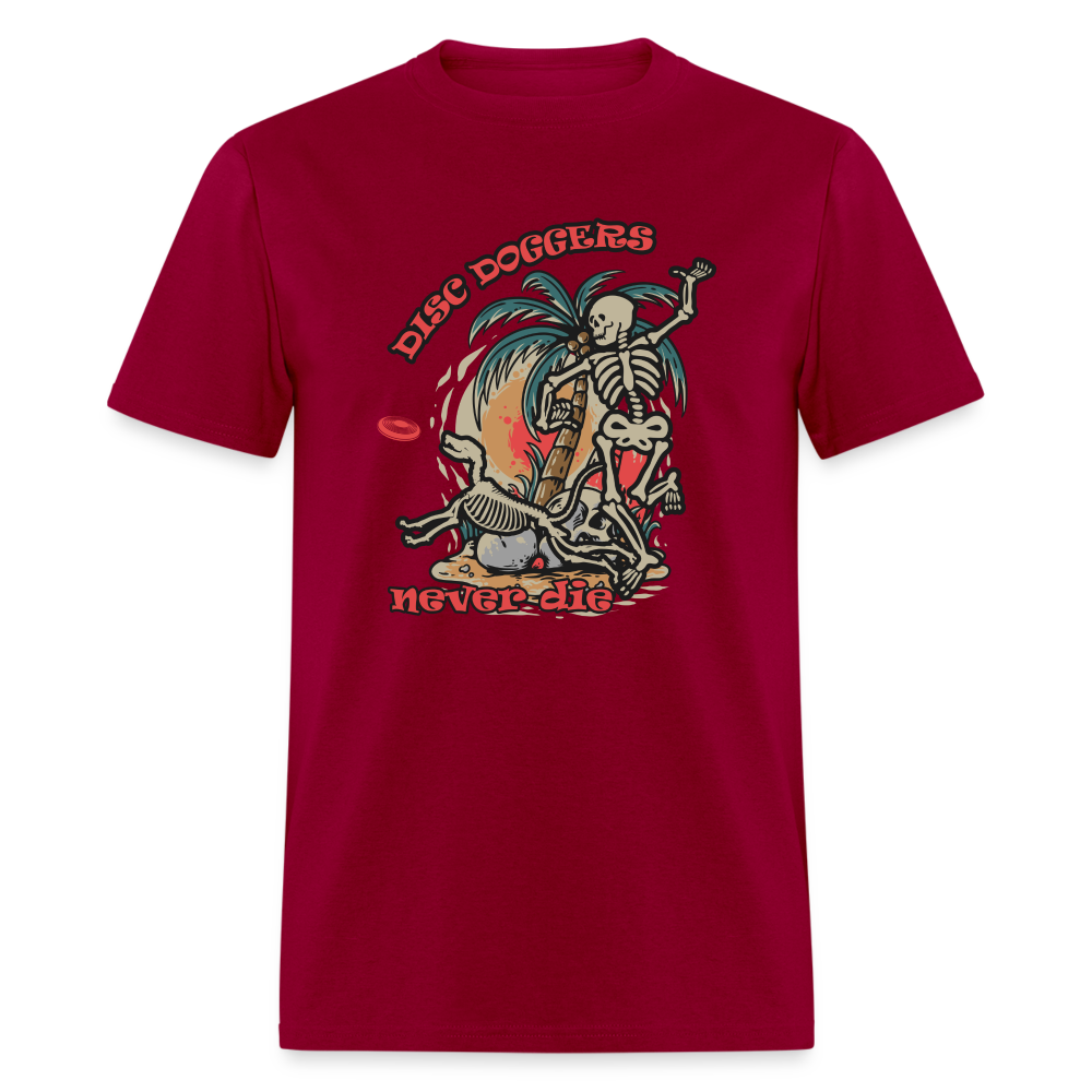 DISC DOGGERRS NEVER DIE Unisex Classic T-Shirt - dark red