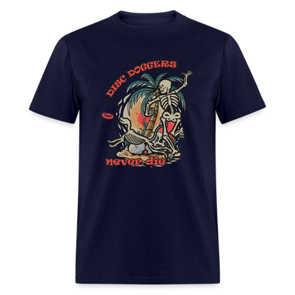 DISC DOGGERRS NEVER DIE Unisex Classic T-Shirt - navy