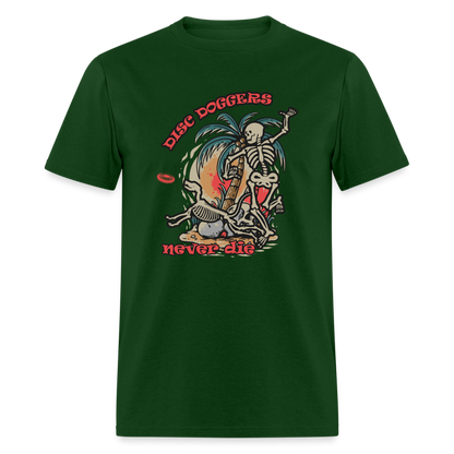 DISC DOGGERRS NEVER DIE Unisex Classic T-Shirt - forest green