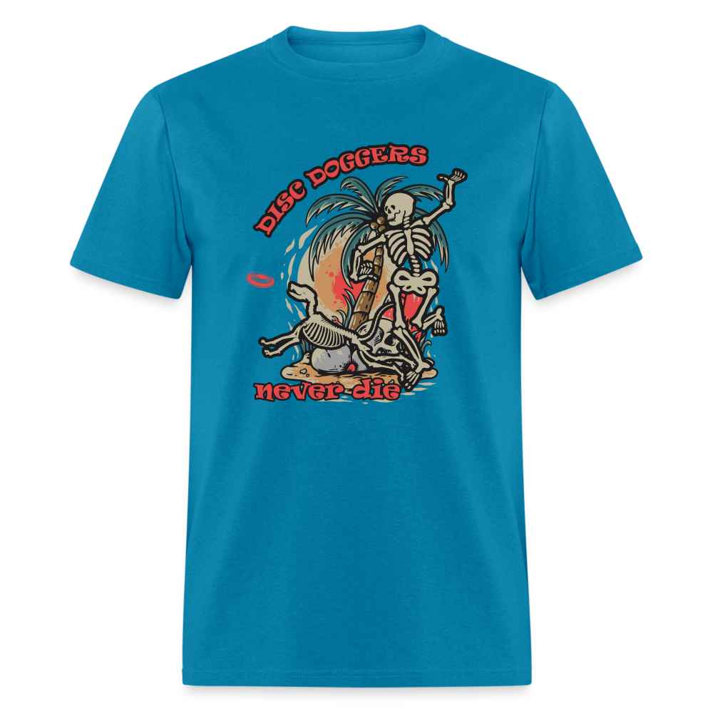 DISC DOGGERRS NEVER DIE Unisex Classic T-Shirt - turquoise