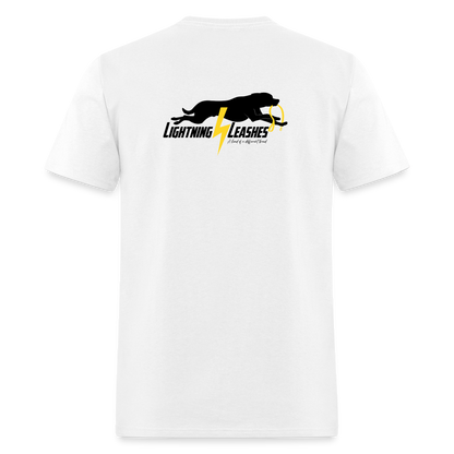 LIGHTNING LEASHES *Double Sided* Unisex Classic T-Shirt - white