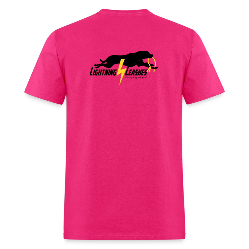 LIGHTNING LEASHES *Double Sided* Unisex Classic T-Shirt - fuchsia