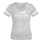 RUN YOUR DOG - Dobie - Women's Sport V-Neck T-Shirt - heather gray/white