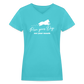 RUN YOUR DOG - Shelti - Women's V-Neck T-Shirt - aqua