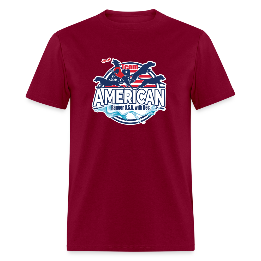 TEAM AMERICAN - Unisex Classic T-Shirt - burgundy