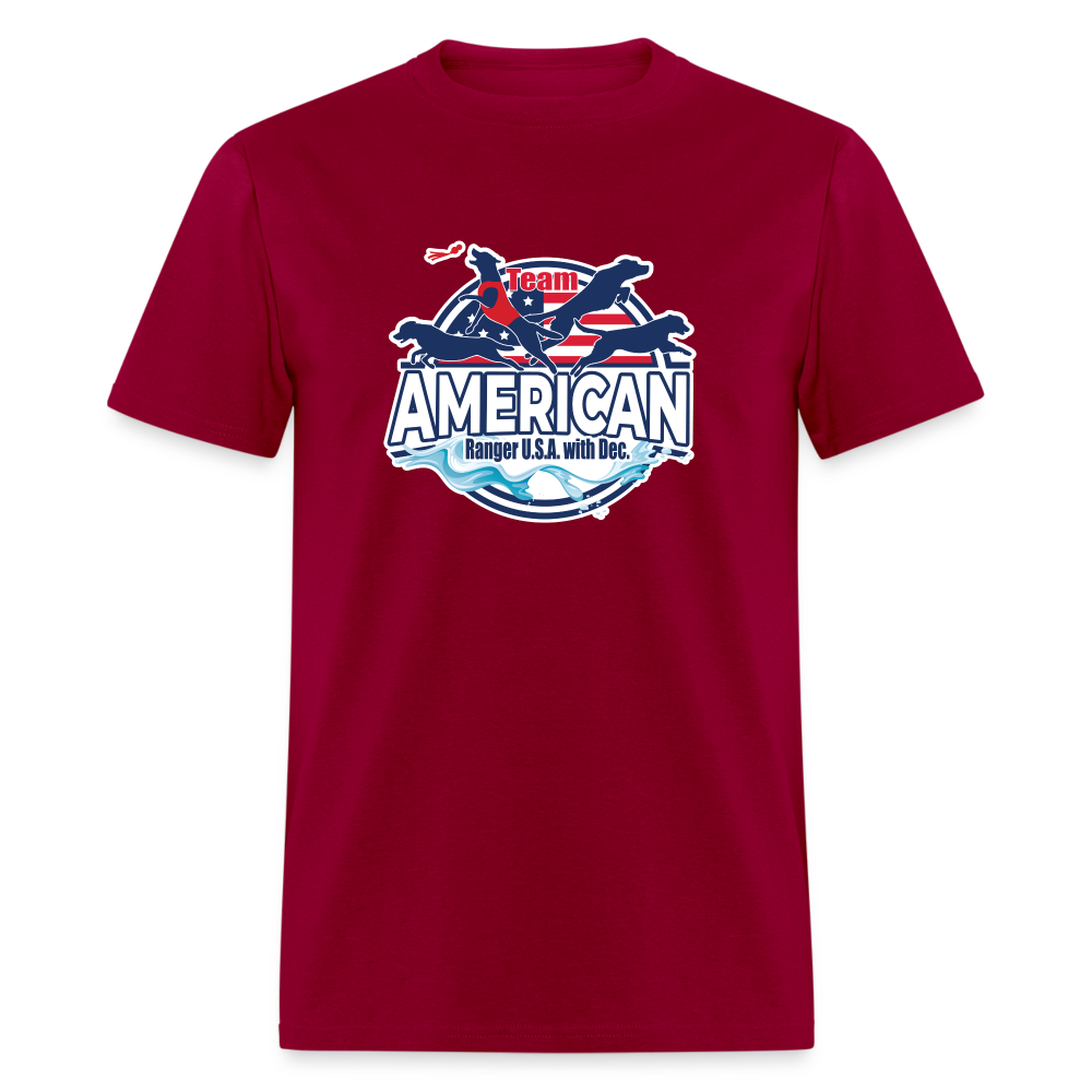 TEAM AMERICAN - Unisex Classic T-Shirt - dark red