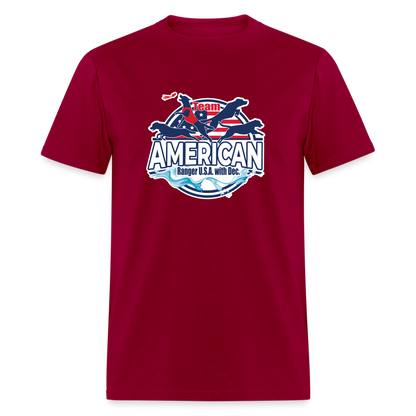 TEAM AMERICAN - Unisex Classic T-Shirt - dark red