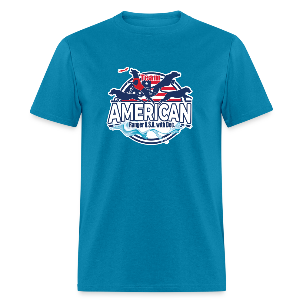 TEAM AMERICAN - Unisex Classic T-Shirt - turquoise