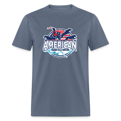 TEAM AMERICAN - Unisex Classic T-Shirt - denim