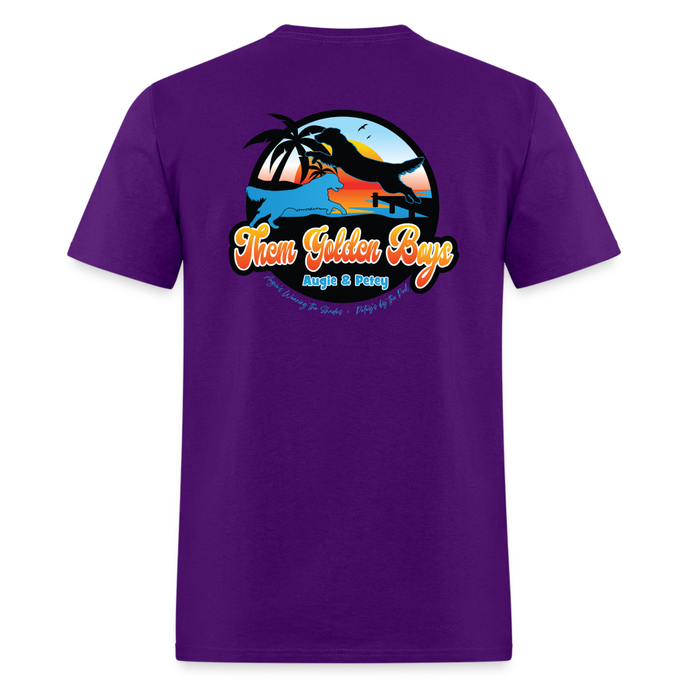 Golden Boys - Double Sided - Unisex Classic T-Shirt - purple