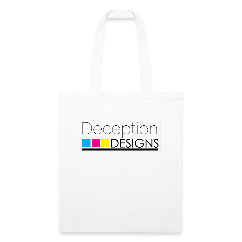 Deception Designs Recycled Tote Bag - white