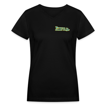 KREWE de ROAD DOGS Women's V-Neck T-Shirt - black