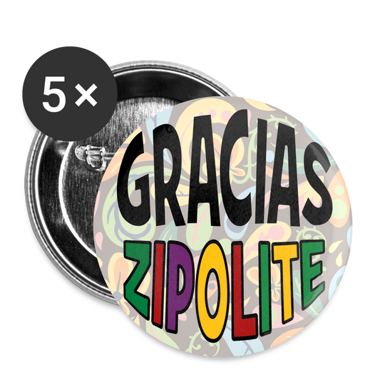 GRACIAS ZIPOLITE Buttons large 2.2'' (5-pack) - white