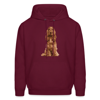 English cocker spaniel  Hoodie 5 - burgundy