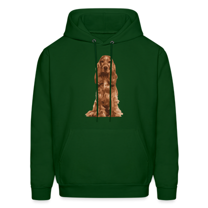 English cocker spaniel  Hoodie 5 - forest green