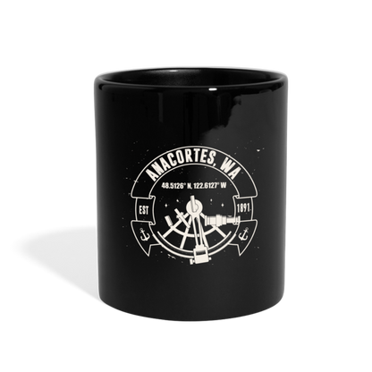 ANACORTES COORDINATES BLACK  Mug - black