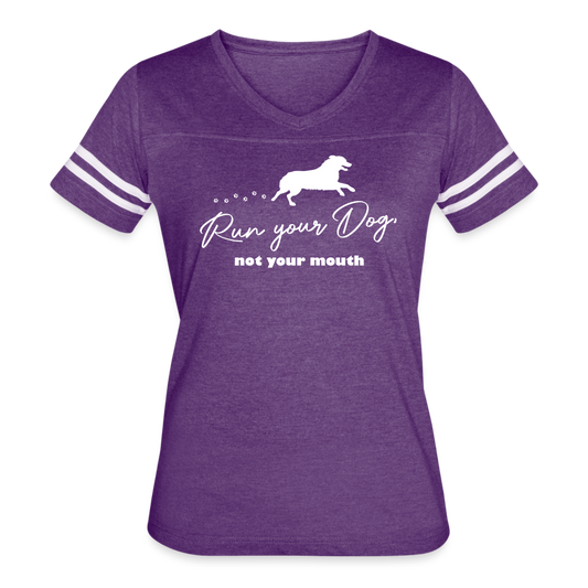 RUN YOUR DOG - AUSSIE - Women’s Vintage Sport T-Shirt - vintage purple/white