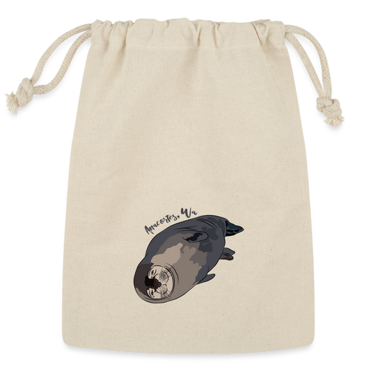 SEAL ANACORTES  Reusable Gift Bag - Natural