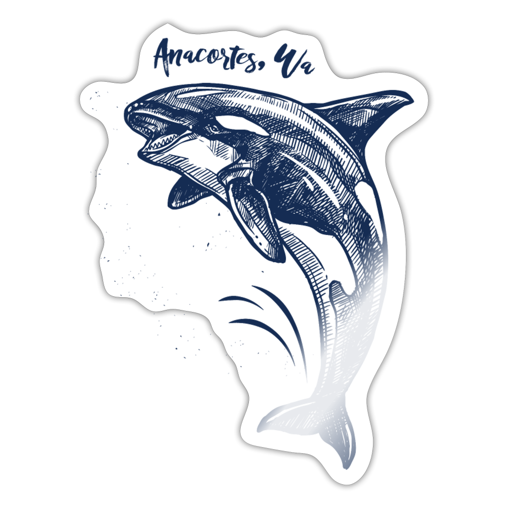 ORCA ANACORTES Sticker - white glossy
