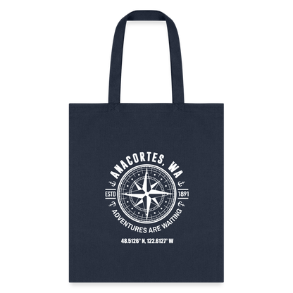 ANACORTES COMPASS Tote Bag - navy