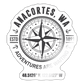 ANACORTES COMPASS Sticker - white glossy