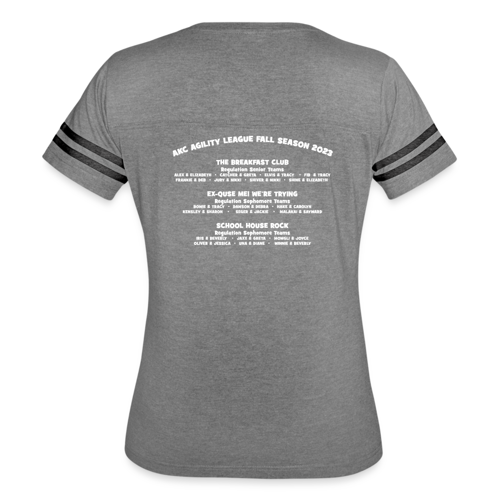 AKC AGILITY LEAGUE FALL Women’s Vintage Sport T-Shirt - heather gray/charcoal