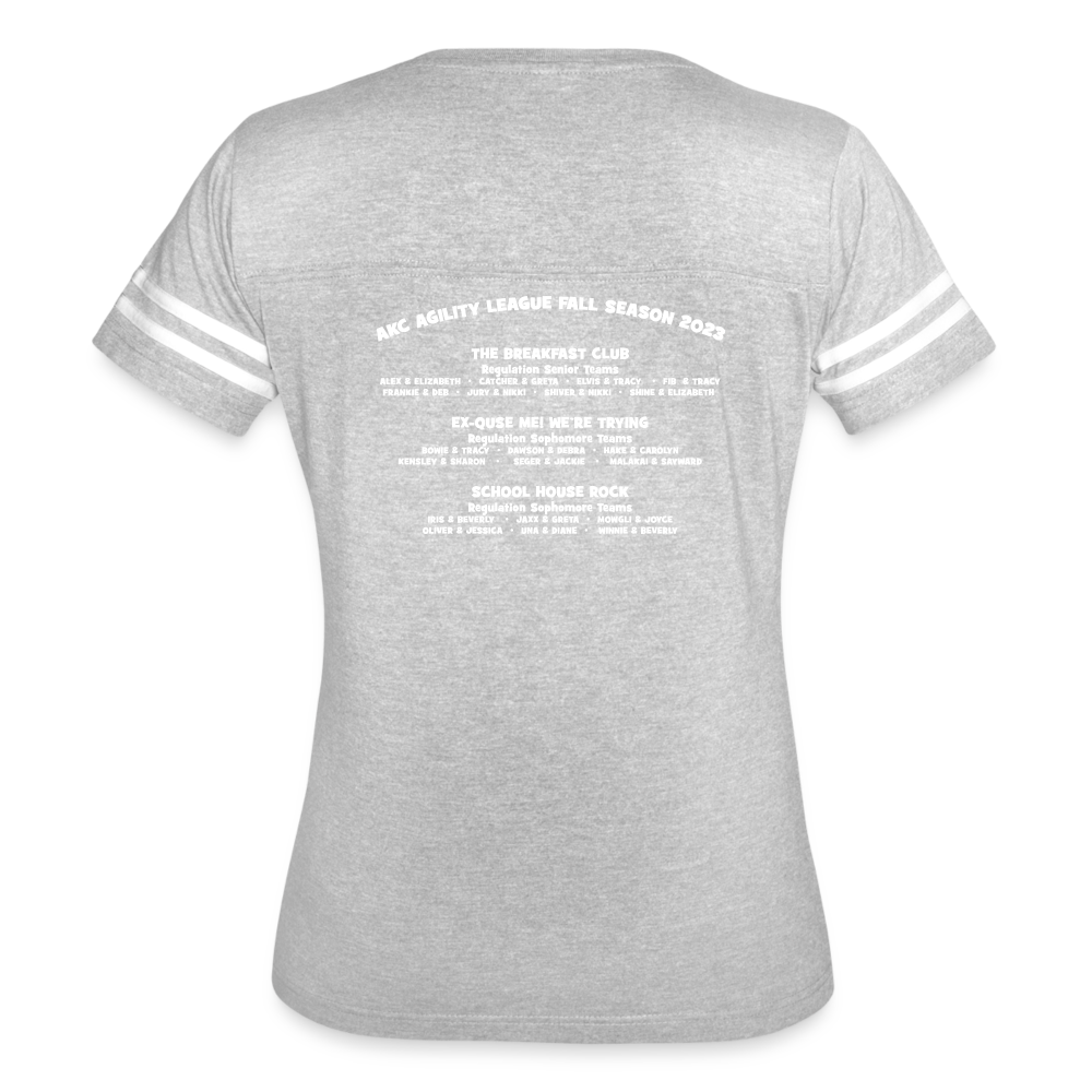 AKC AGILITY LEAGUE FALL Women’s Vintage Sport T-Shirt - heather gray/white