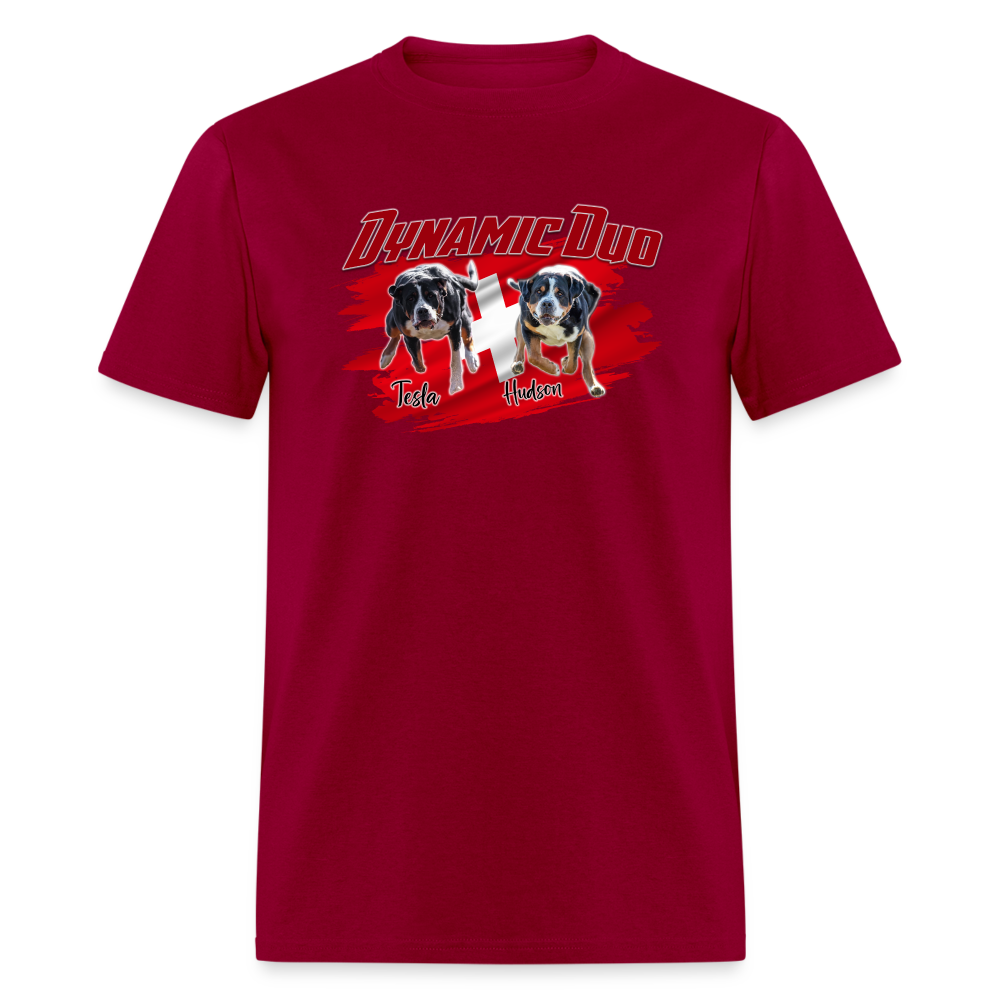 Dynamic Duo HUDSON TESLA Unisex Classic T-Shirt - dark red