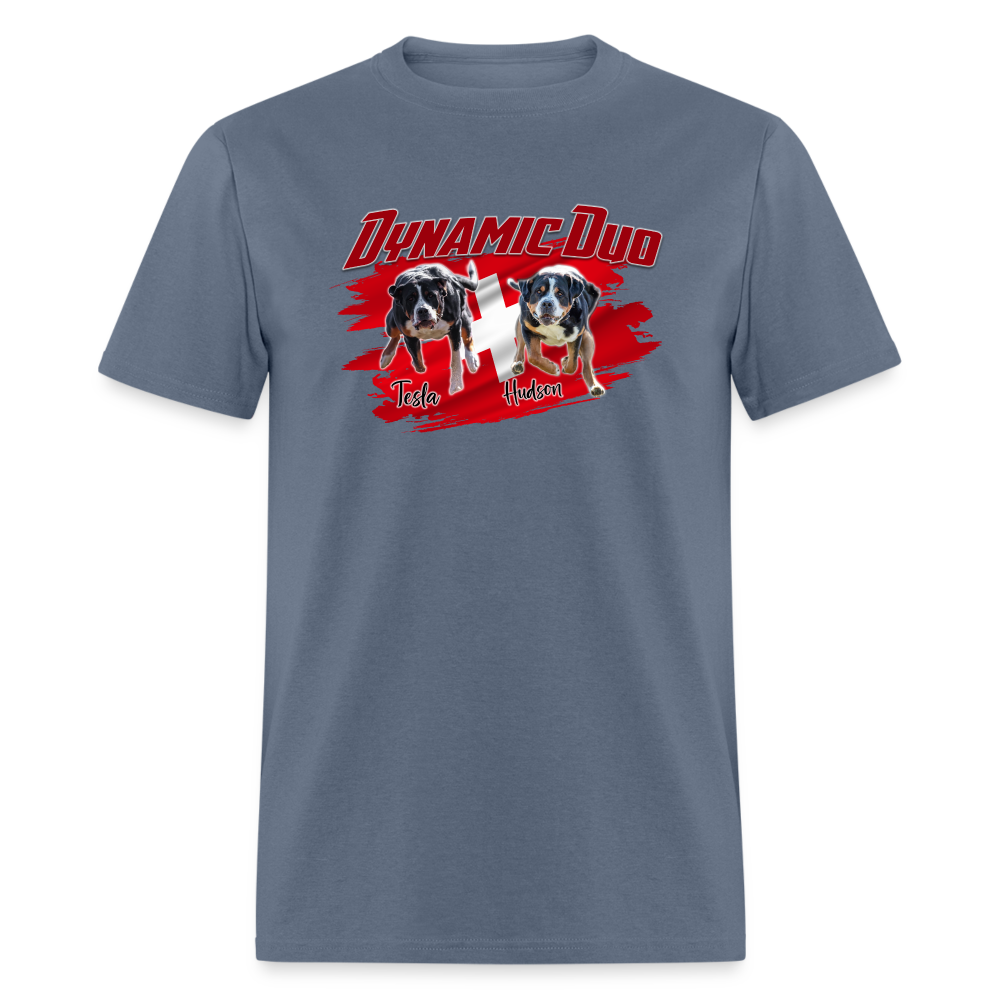 Dynamic Duo HUDSON TESLA Unisex Classic T-Shirt - denim