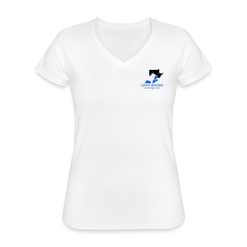 Leonberger Club Women's V-Neck T-Shirt - white