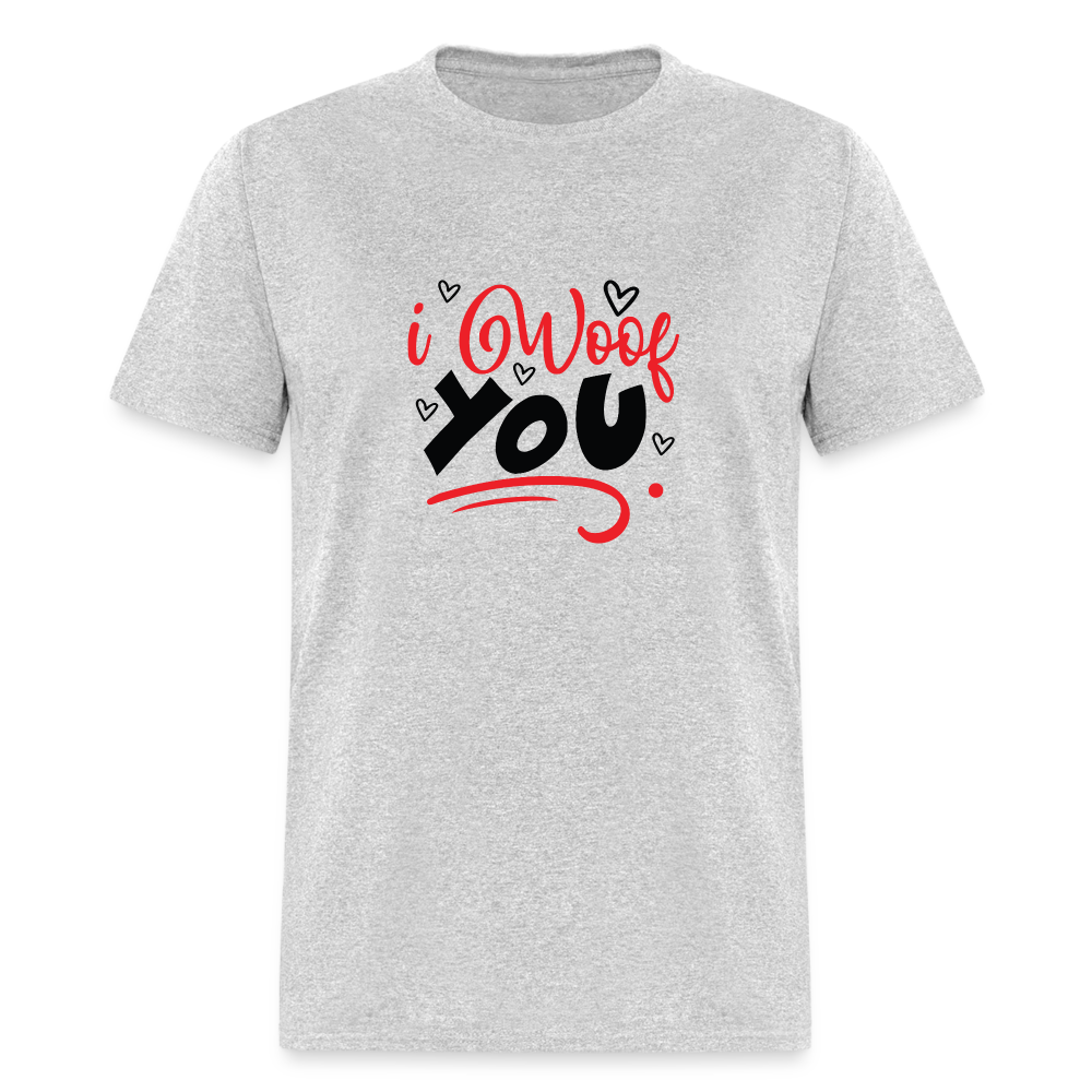 I WOOF YOU! Unisex Classic T-Shirt - heather gray