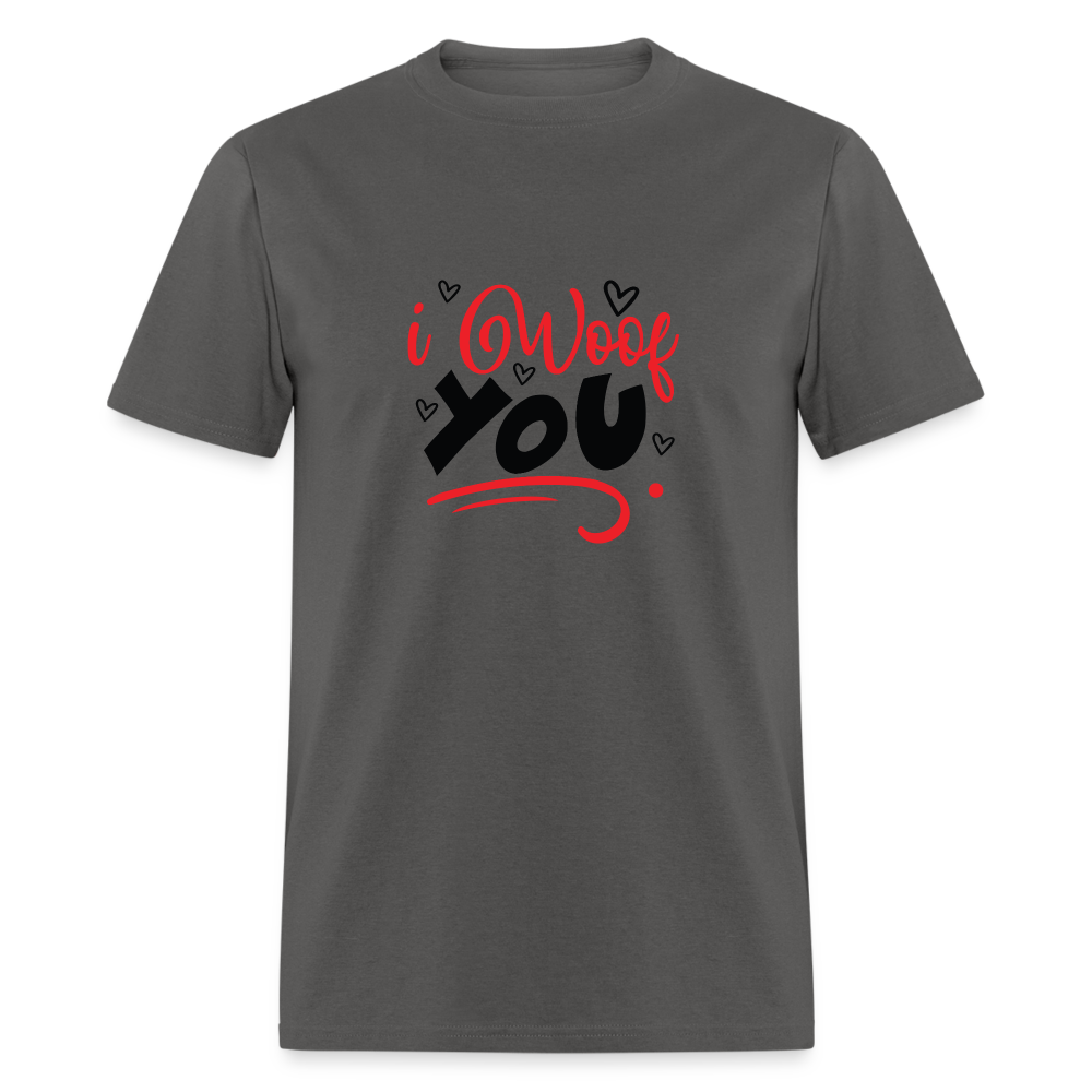 I WOOF YOU! Unisex Classic T-Shirt - charcoal