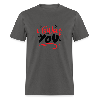 I WOOF YOU! Unisex Classic T-Shirt - charcoal