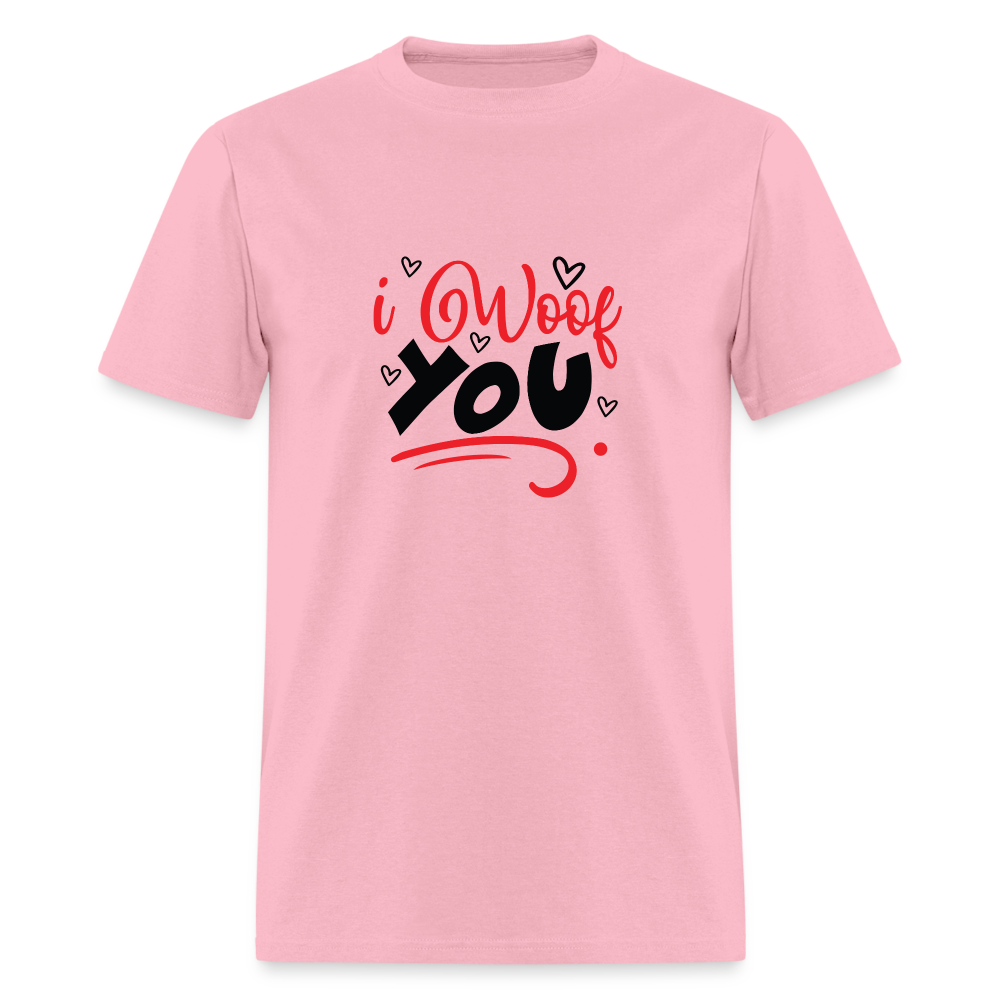 I WOOF YOU! Unisex Classic T-Shirt - pink