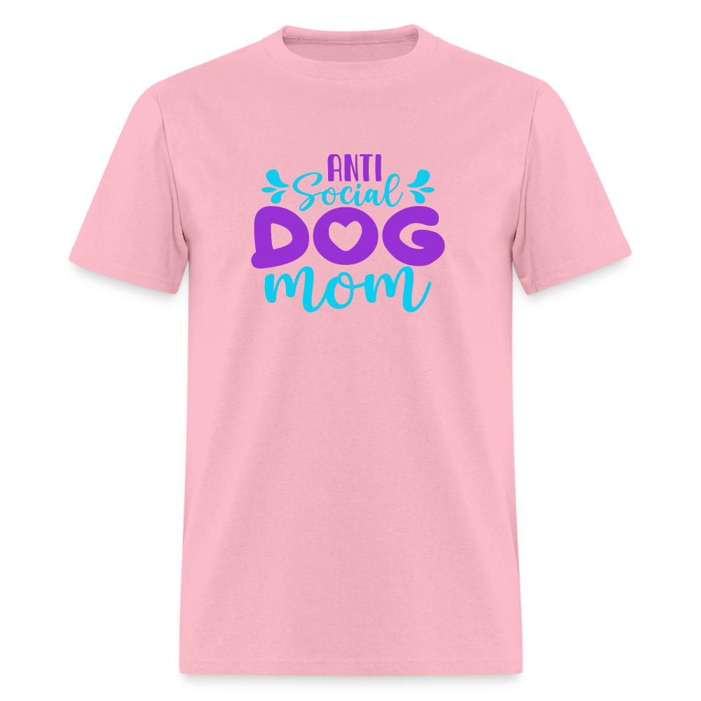 ANTI SOCIAL DOG MOM Unisex Classic T-Shirt - pink