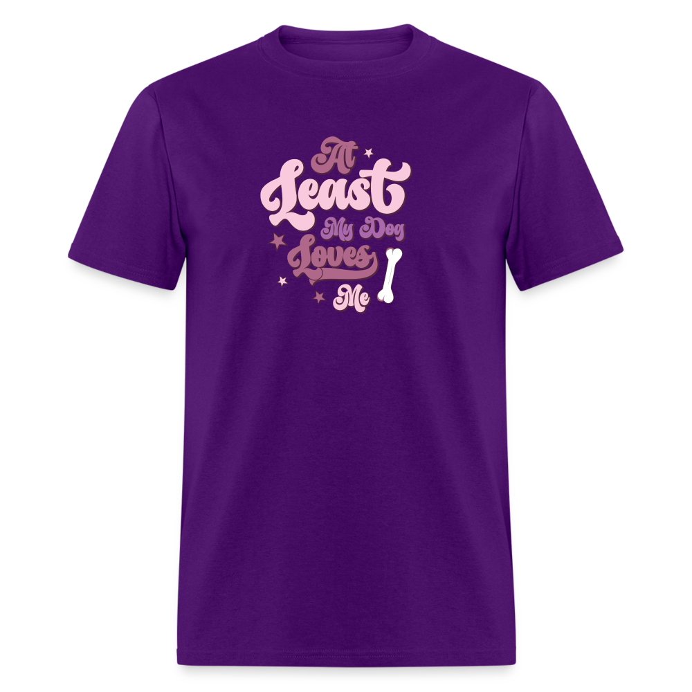 MY DOG LOVES ME Unisex Classic T-Shirt - purple