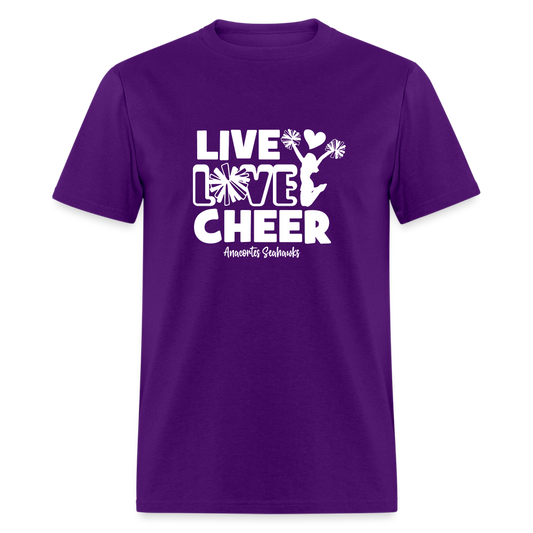 LIVE LOVE CHEER Unisex Classic T-Shirt - purple